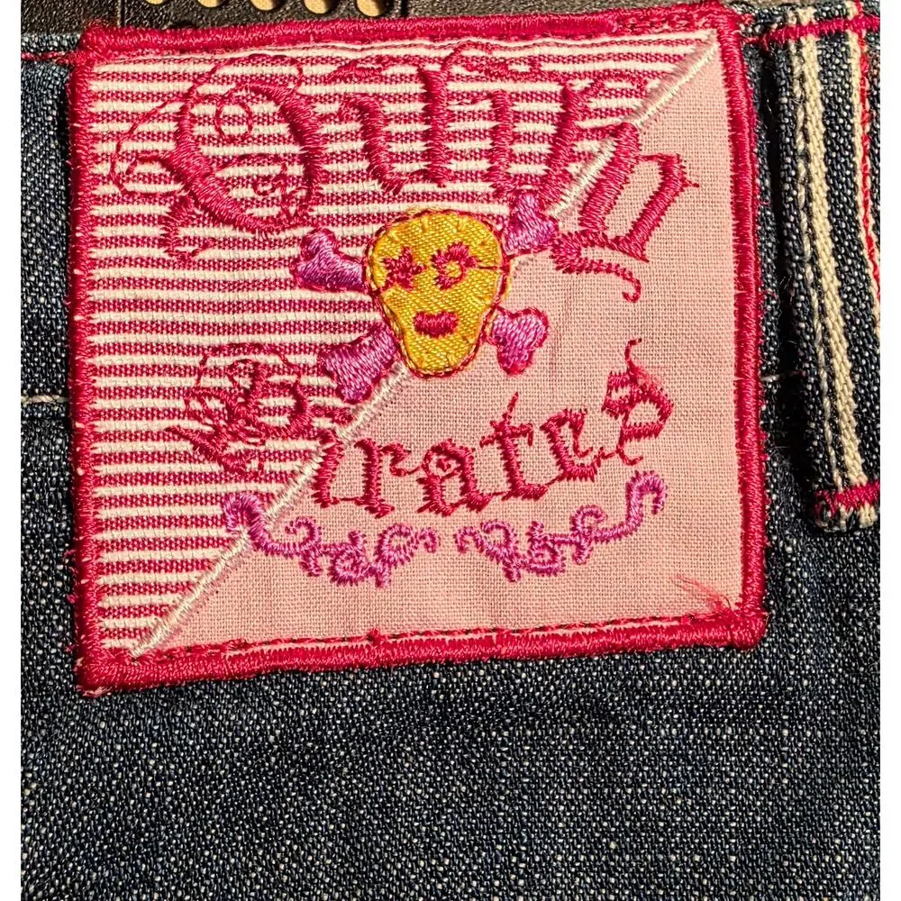 Oiliy Girls Denim A line Pirates Skirt‎ Size 4-5